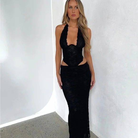 Oh Polly | Dresses | Outcast Black Halter Cutout Maxi Dress | Poshmark Oh Polly | Dresses | Outcast Black Halter Cutout Maxi Dress | Poshmark
